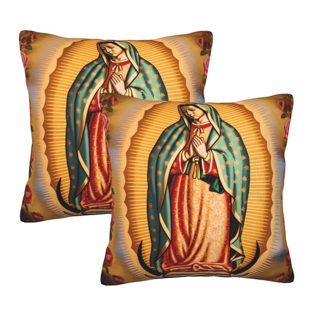 2560 Mary Throw Pillow Covers 18 X 18 Inch Set of 2 Pillow Cases Decoration